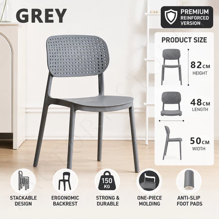 Plastic Chair Cafe Chair Restaurant Dining chair Living Room Study Chair kerusi cafe kerusi makan