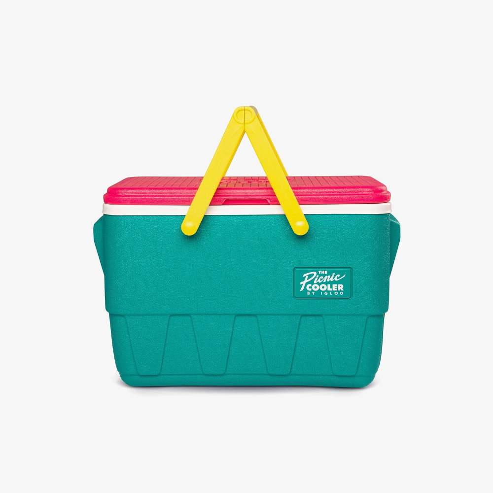 Retro Picnic Cooler Jade/Bold Magenta/Livewire Yellow 25qt