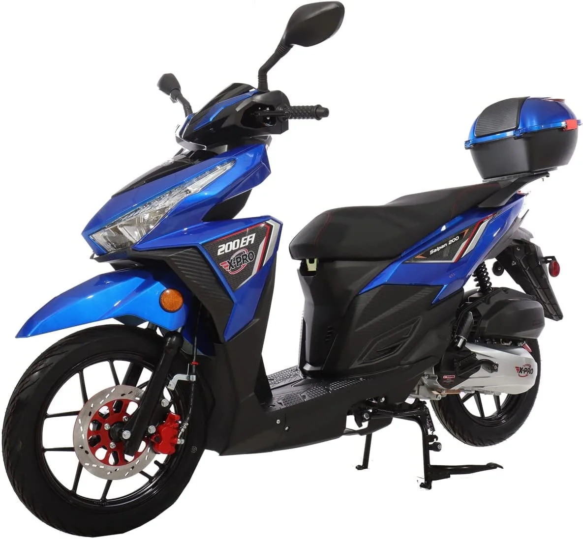 X-Pro Brand New 200cc EFI Gas Moped Scooter with Cvt Transmission, 14