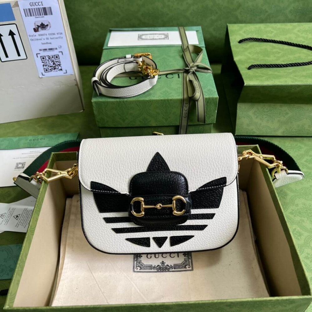 Gucci x Adidas Horsebit 1955 Mini GG Supreme Shoulder Bag 20cm/7.9in 735139