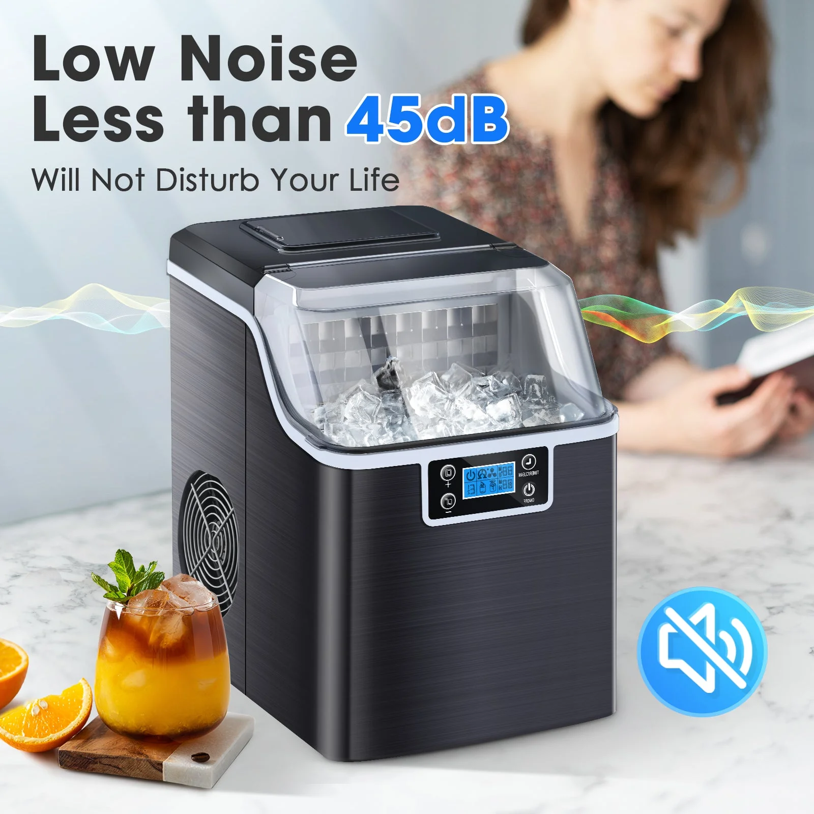 Square Cube Ice Maker Z5820AF-BLACK