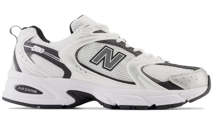 New Balance 530 White Silver Metallic MR530LB Casual Running Shoes