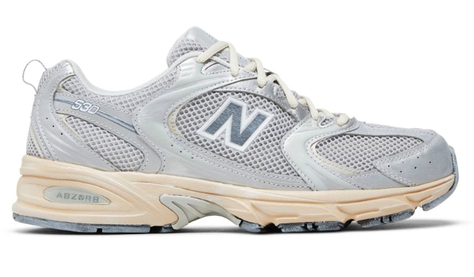 New Balance 530 White Silver Metallic MR530VS Casual Running Shoes