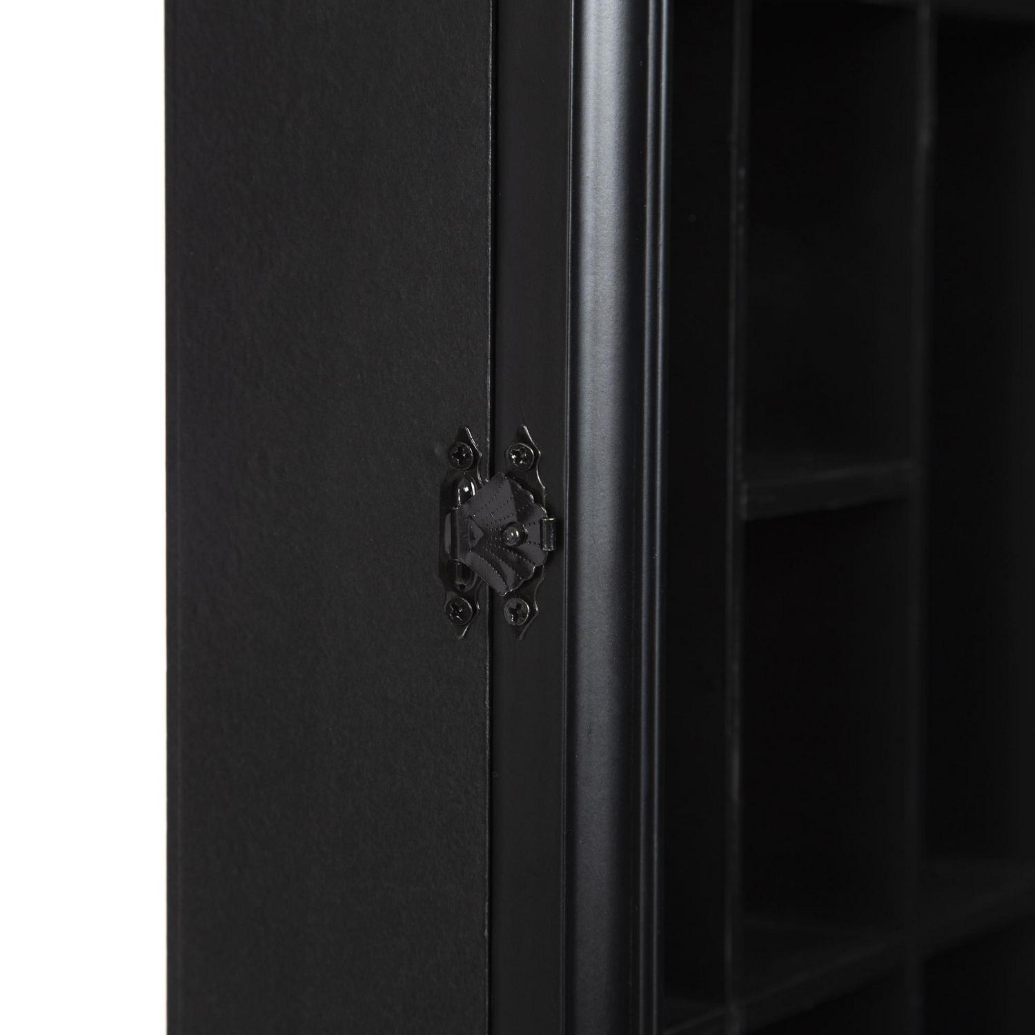 Gallery Solutions 17and#215;21 Shot Glass Display Case with Hinged Front, Black