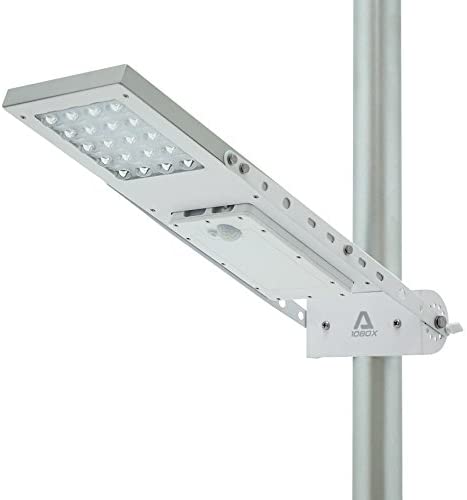 Alpha 1080X Solar Street Light Motion Sensor 3-Mode Street Lamp Dusk to Dawn Dimmable Waterproof Fit Max Pole Diameter 3