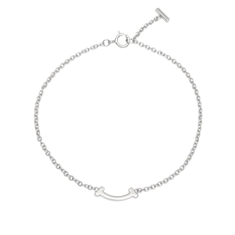 Tiffany & Co. Tiffany T Wire Bracelet 18K White Gold