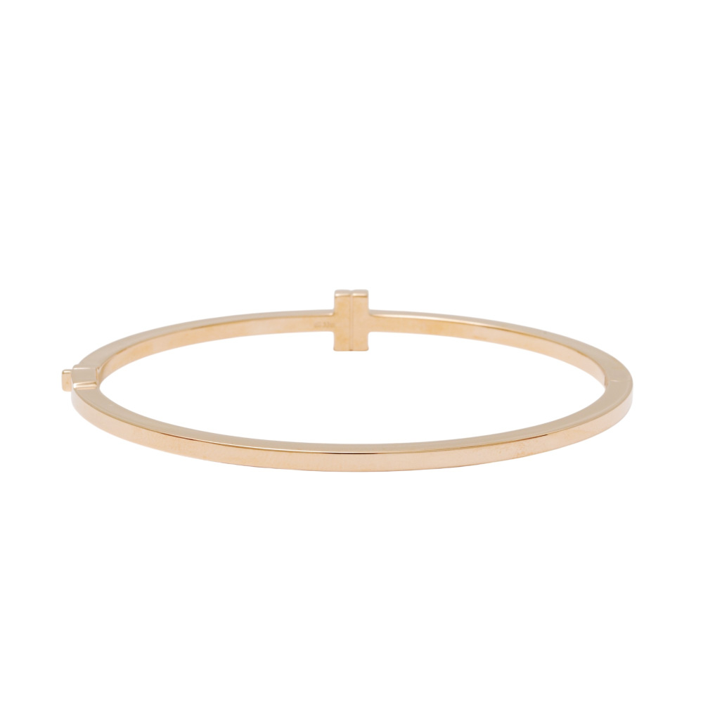 Tiffany & Co. Tiffany T Wire Bracelet 18K Rose Gold Diamond 62273046