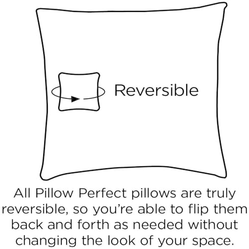 Pillow Perfect Stripe Indoor/Outdoor Chair Seat Cushion with Ties, Tufted, Weather, and Fade Resistant, 18.5
