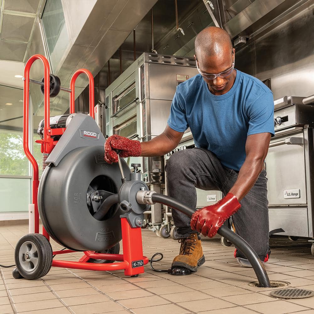 Ridgid K-750 Drain Cleaning Snake Auger Drum Machine with Autofeed and 3/4 in. Pigtail 41977