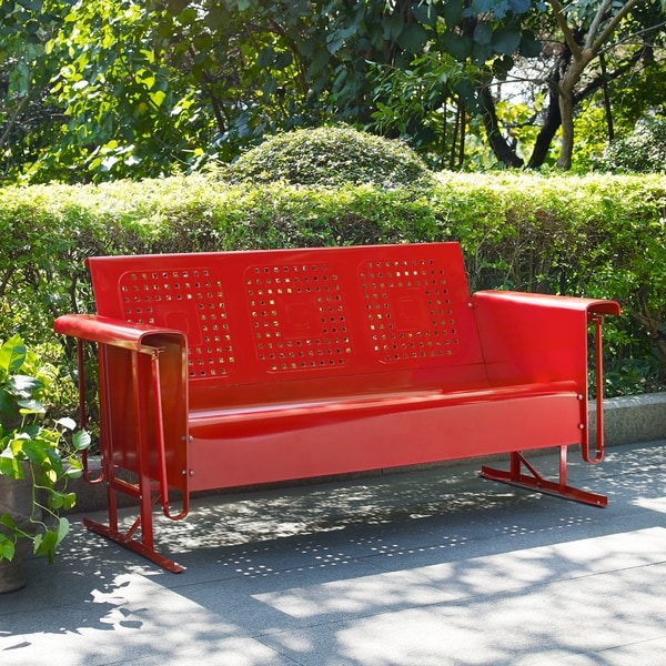 Crosley Bates Sofa Glider In Red