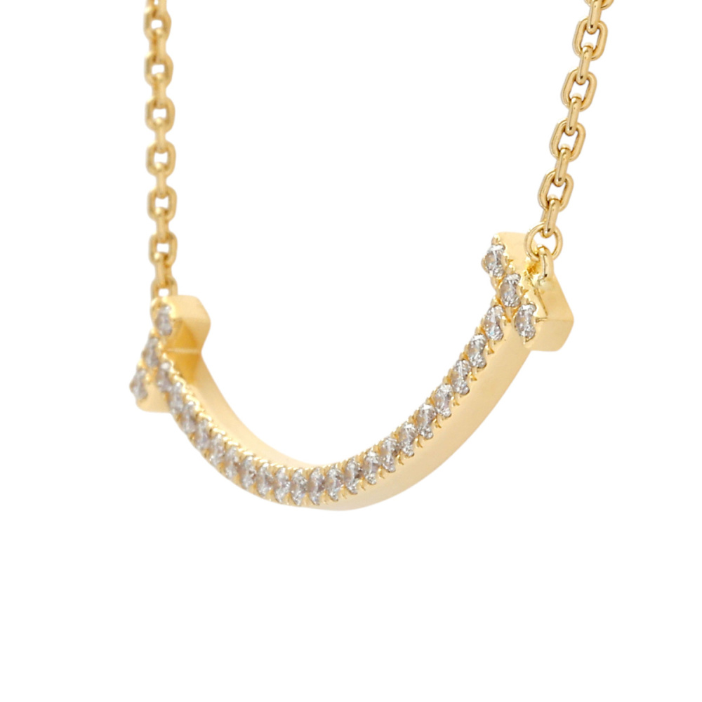 Tiffany & Co. Tiffany T Smile Necklace 18K Yellow Gold Diamond 67513215