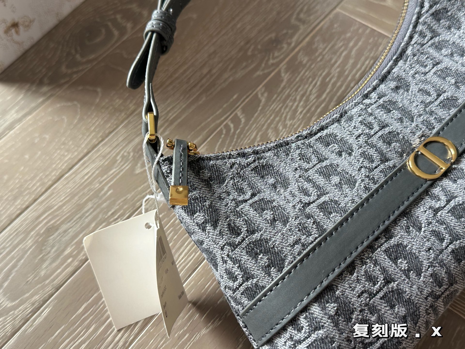 Dior Dark Blue Monogram Underarm Bag - cnluxepick