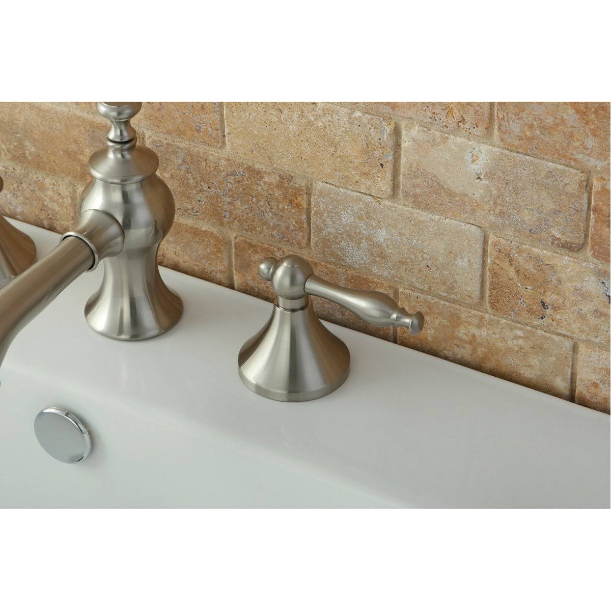 Kingston Brass Kc7061nl 8x22 Widespread Bathroom Faucet, Polished Chrome