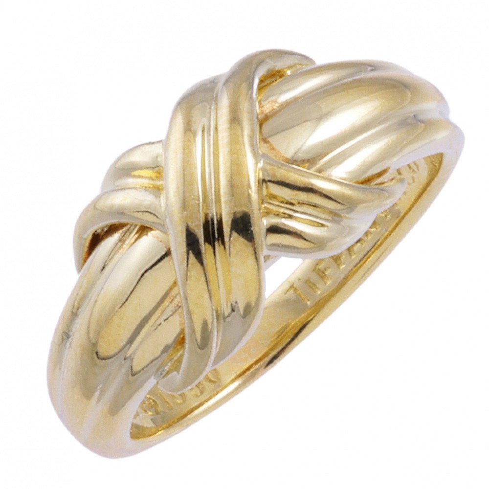 Tiffany & Co. Tiffany Signature Cross K18YG Yellow Gold Ring