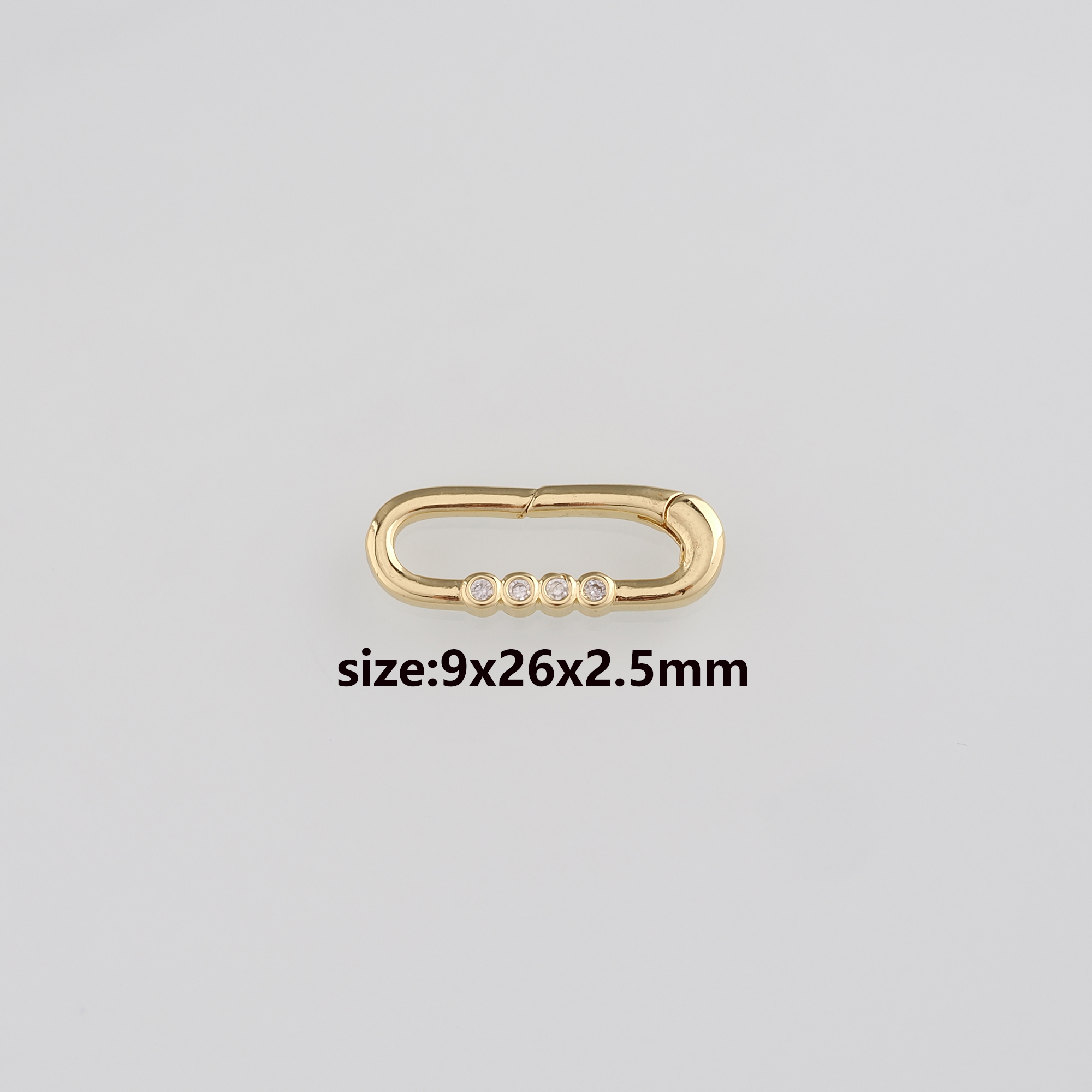 18K Gold Filled Oval Carabiner Clasp,Snap Buckle Bracelet Necklace for DIY Jewelry Finding Necklace Bracelet