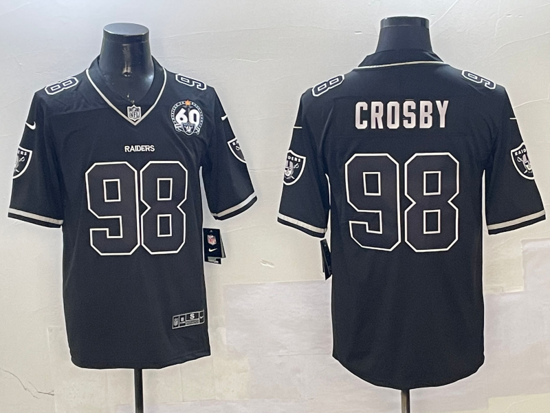 Men's Las Vegas Raiders Maxx Crosby #98 Black Alternate Game Jersey
