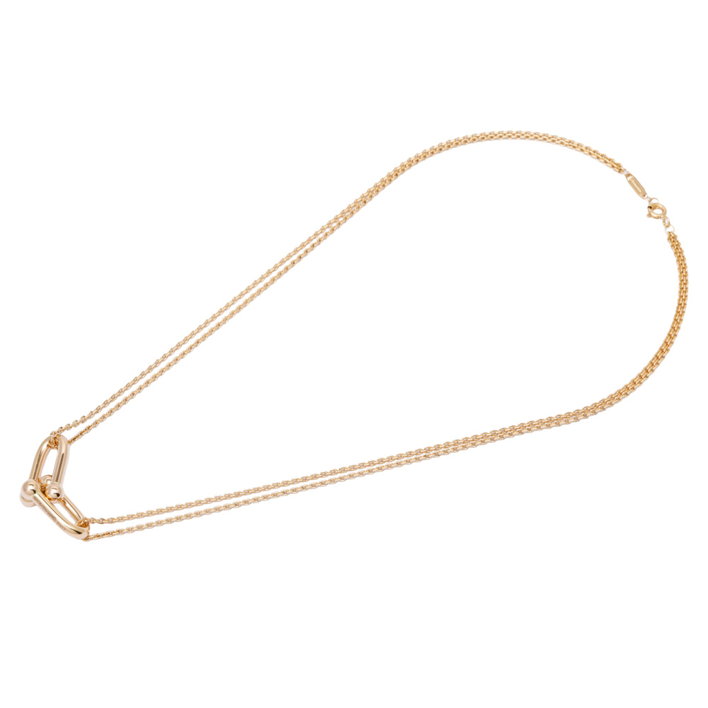 Tiffany & Co. Hardware Double Link Necklace 18K Rose Gold 63982326
