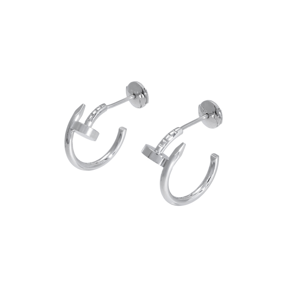Cartier Juste un Clou Earrings 18K White Gold B8301236