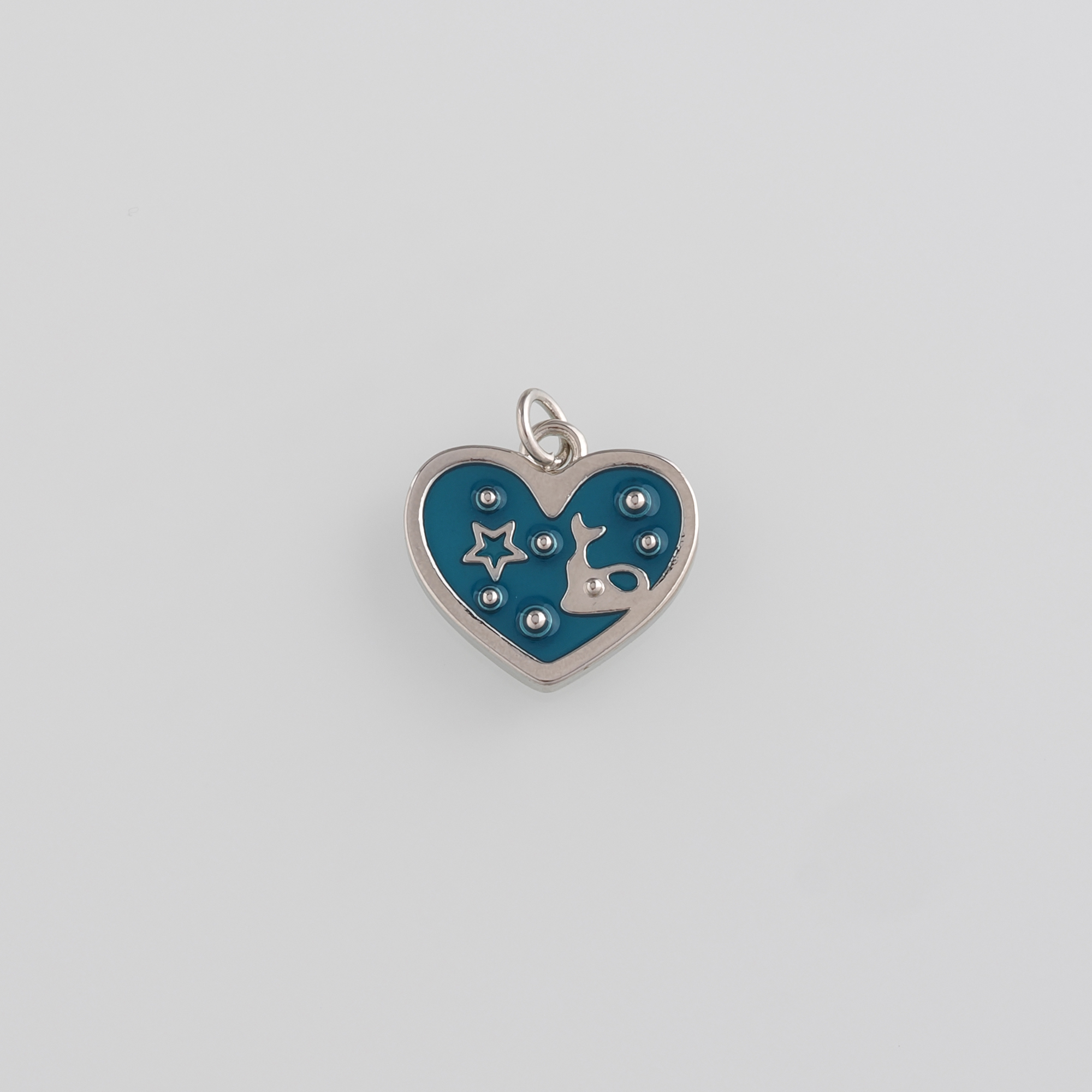 18K Gold Filled Heart Pendant,Enamel Heart Charm Earrings Necklace for DIY Jewelry Making Supply