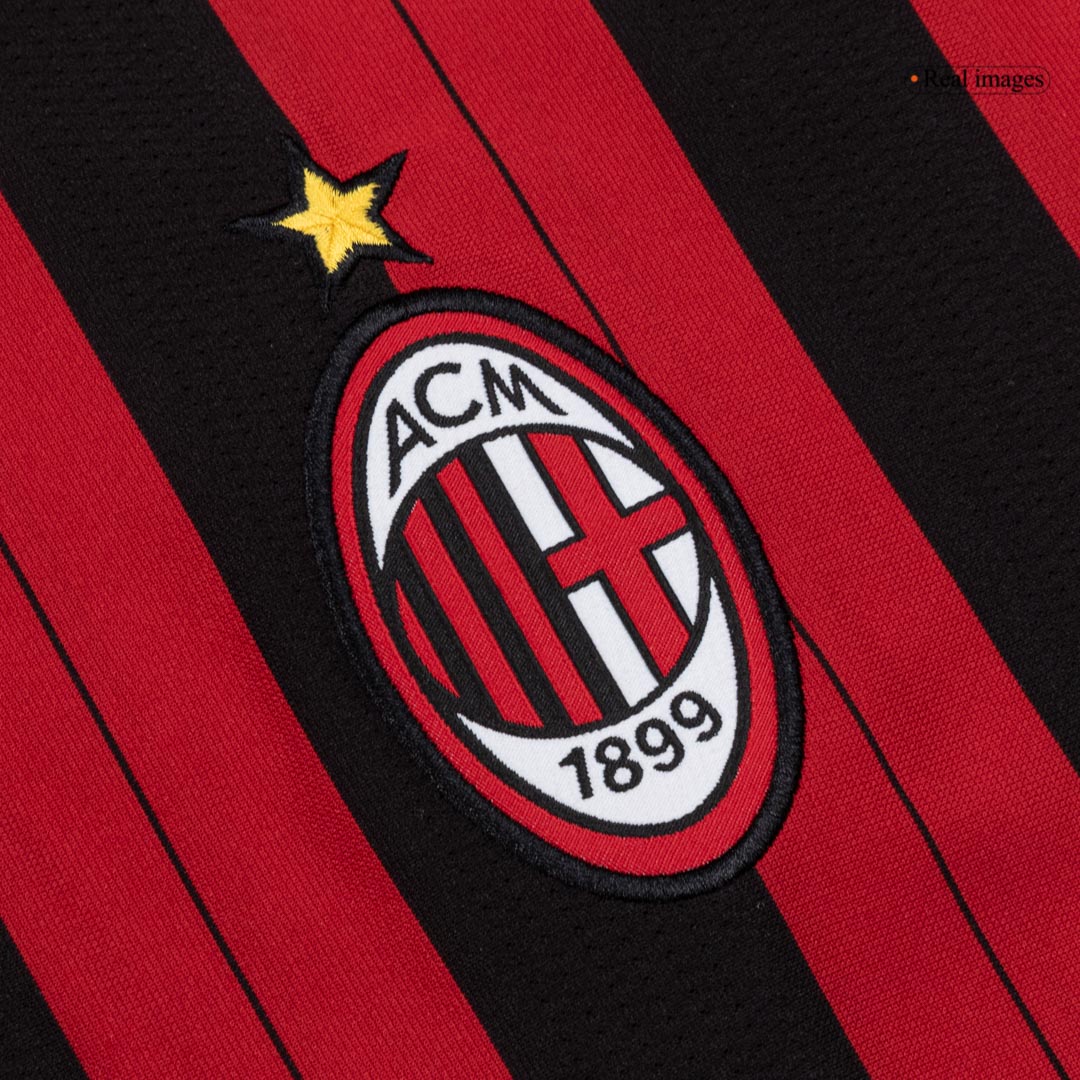 Retro Soccer Jersey AC Milan Home Long Sleeve 2013/14