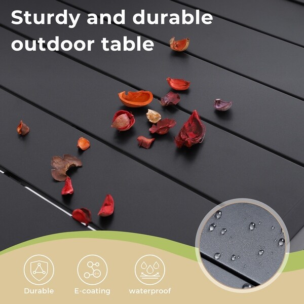 MAISON ARTS 5/7piece Patio Dining Set,4/6 Rattan Swivel Chairs with Cushion and 1 Metal Table with Umbrella Hole