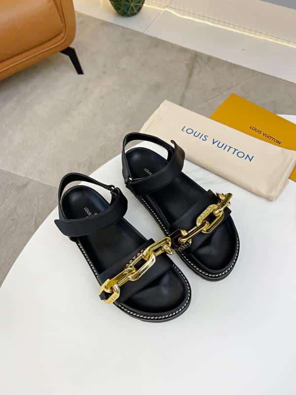 Louis Vuitton Paseo Flat Comfort Sandal Black A8Vrz