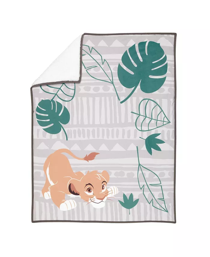Lambs and Ivy Disney Baby THE LION KING Picture Perfect Faux Shearling Baby Blanket