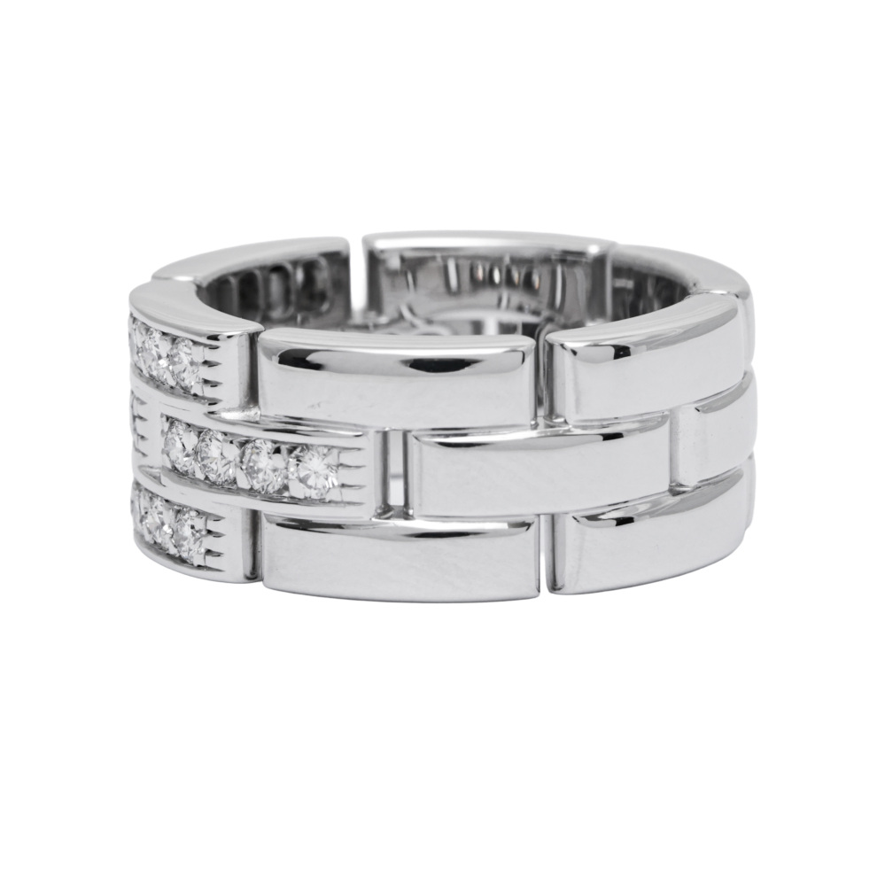 Cartier Mayon Pantale Ring 18K White Gold Diamond N4127200