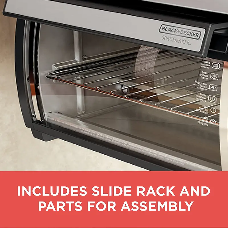 Spacemaker Under-Counter Toaster Oven – 2025 Black & Stainless Steel Model TROS1000D