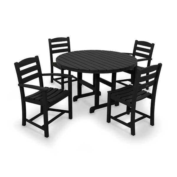 POLYWOOD La Casa Caf�� 5Piece Round Farmhouse Dining Set