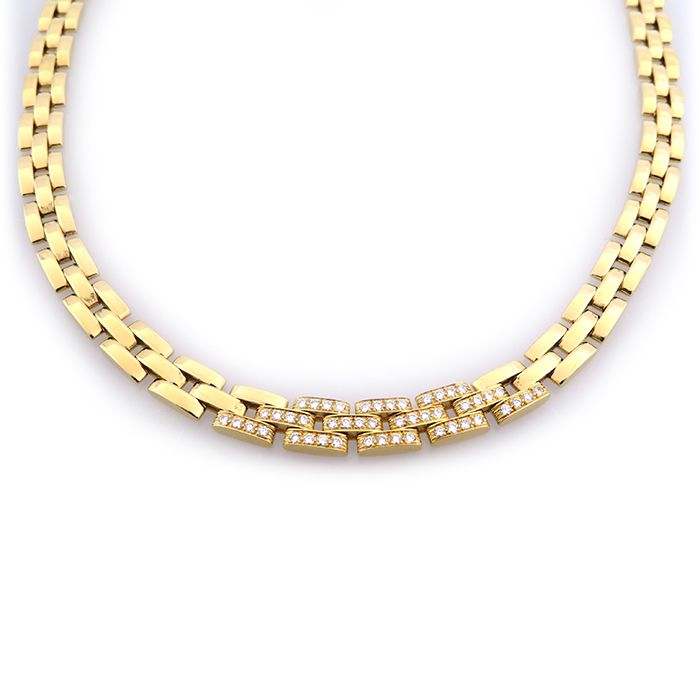 Cartier Panthère Mayon Pantale Necklace 18K Yellow Gold Diamond
