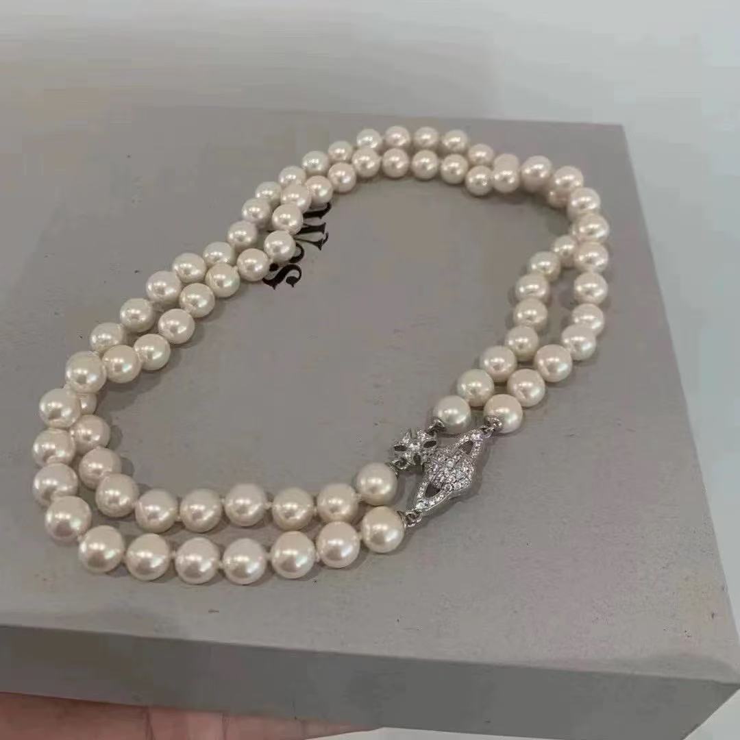 Vivienne Westwood Double Pearl Necklace - cnluxepick