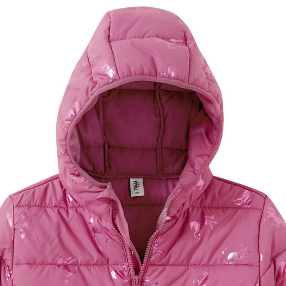 Yigga Mädchen Steppjacke mit Pferde-Allover