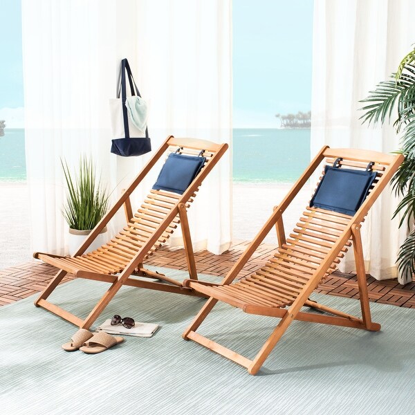 SAFAVIEH Outdoor Rendi Relax Chair with Pillow (Set of 2)