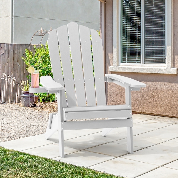 AOOLIMICS Patio Folding Adirondack Chairs Fire Pit Chair