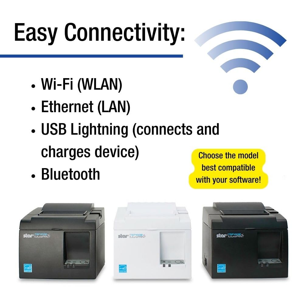 Star Micronics Ethernet (LAN) Thermal Receipt Printer with Auto-Cutter and Internal Power Supply