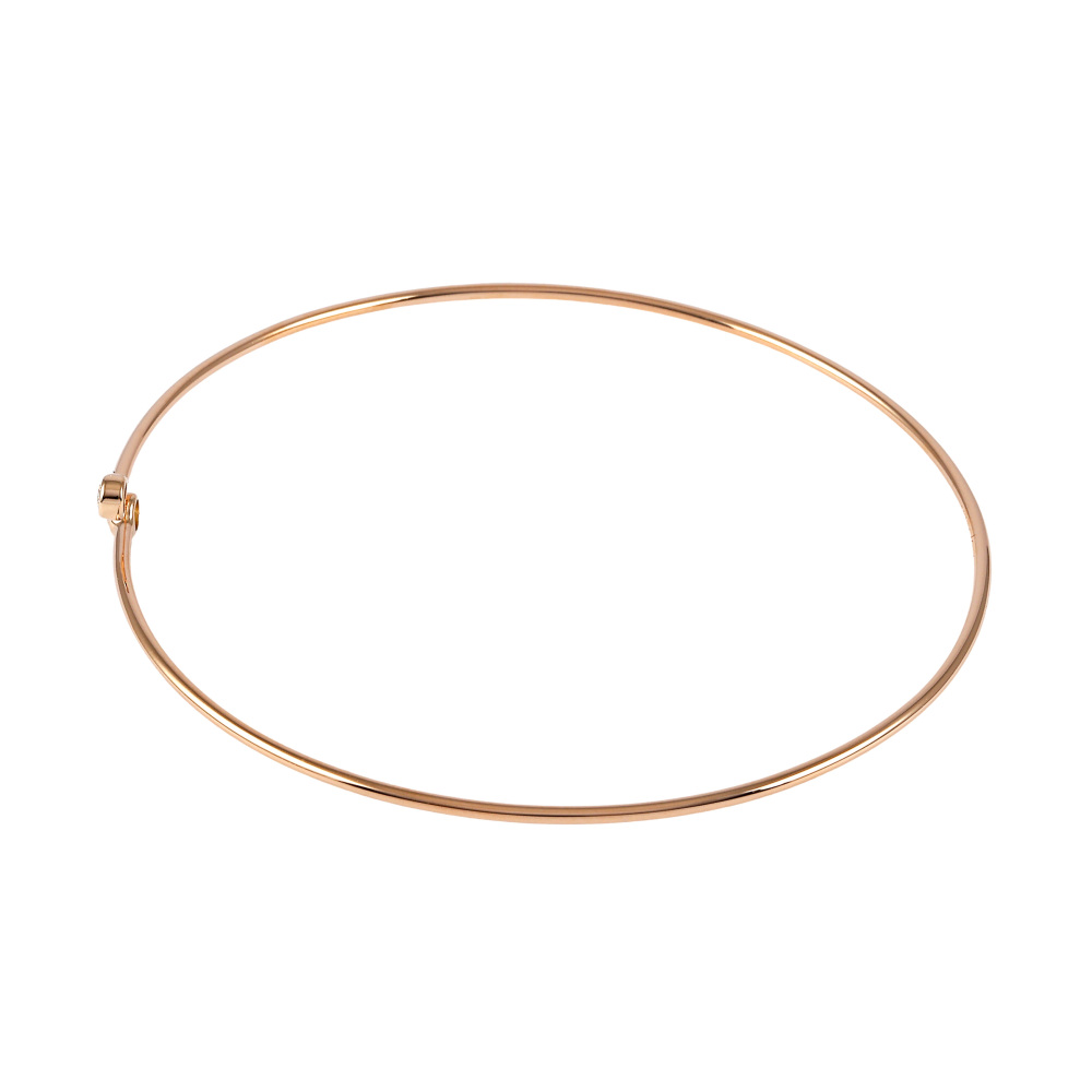 Tiffany & Co. Elsa Peretti Diamond Hoop Single Row Bangle Bracelet 18K Rose Gold 60152215
