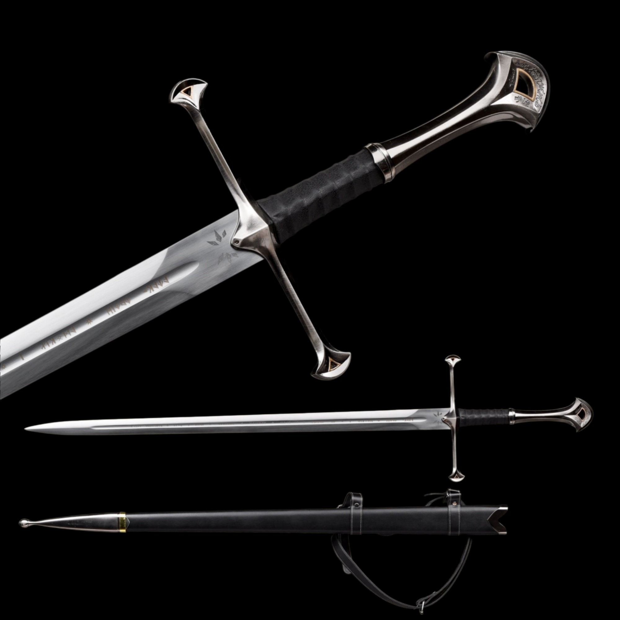 LOTR Narsil Sword Replica 9260 Spring Steel 136cm w/ Scabbard