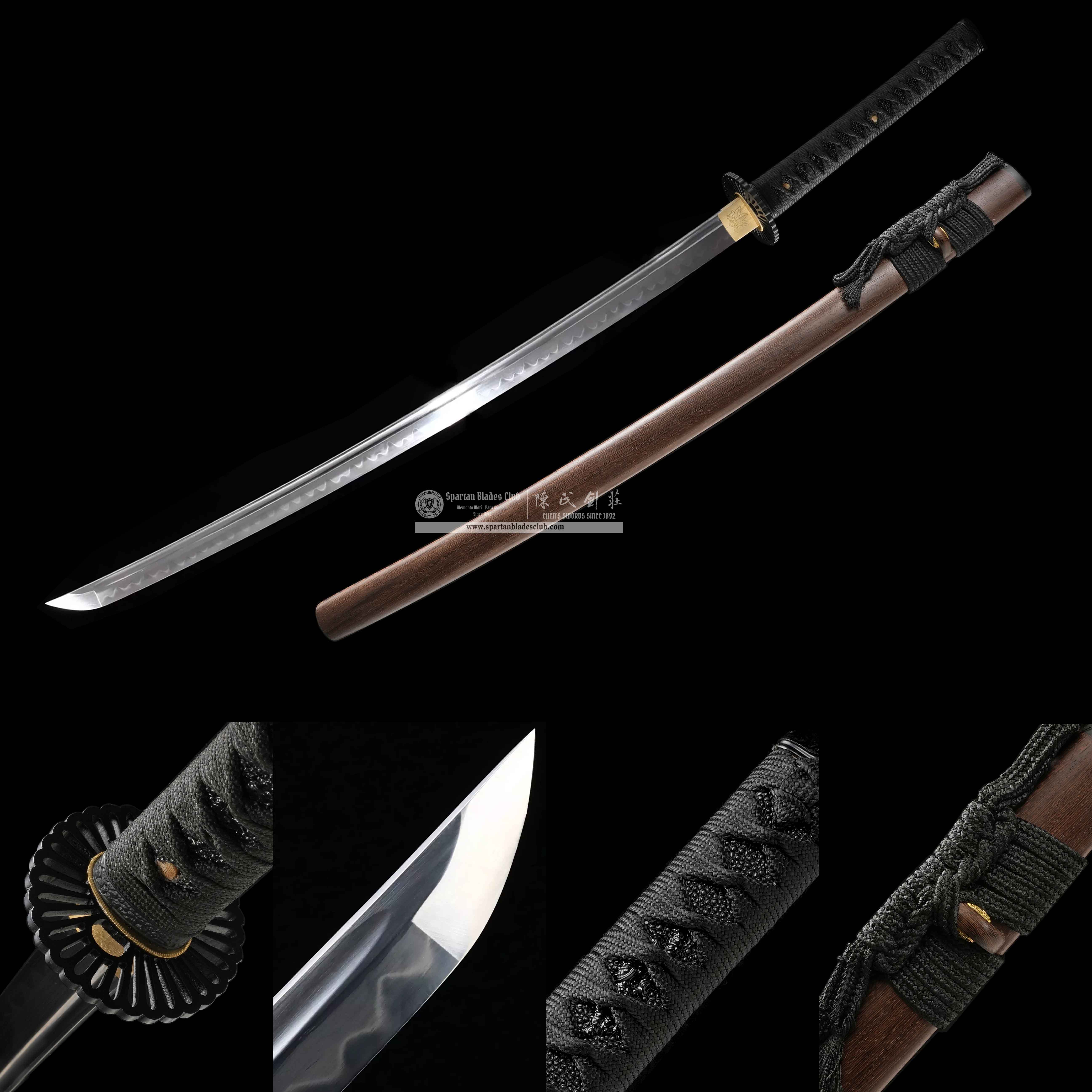 HY151 | Bokufū Rinbu | Katana | T10 steel | Clay-tempered | Real Hamon | Brown | Battle-Ready | Full-tang | Spartan Blades Club | CHEN'S SWORDS 1892 - Spartan Blades Club - 陳氏劍莊1892