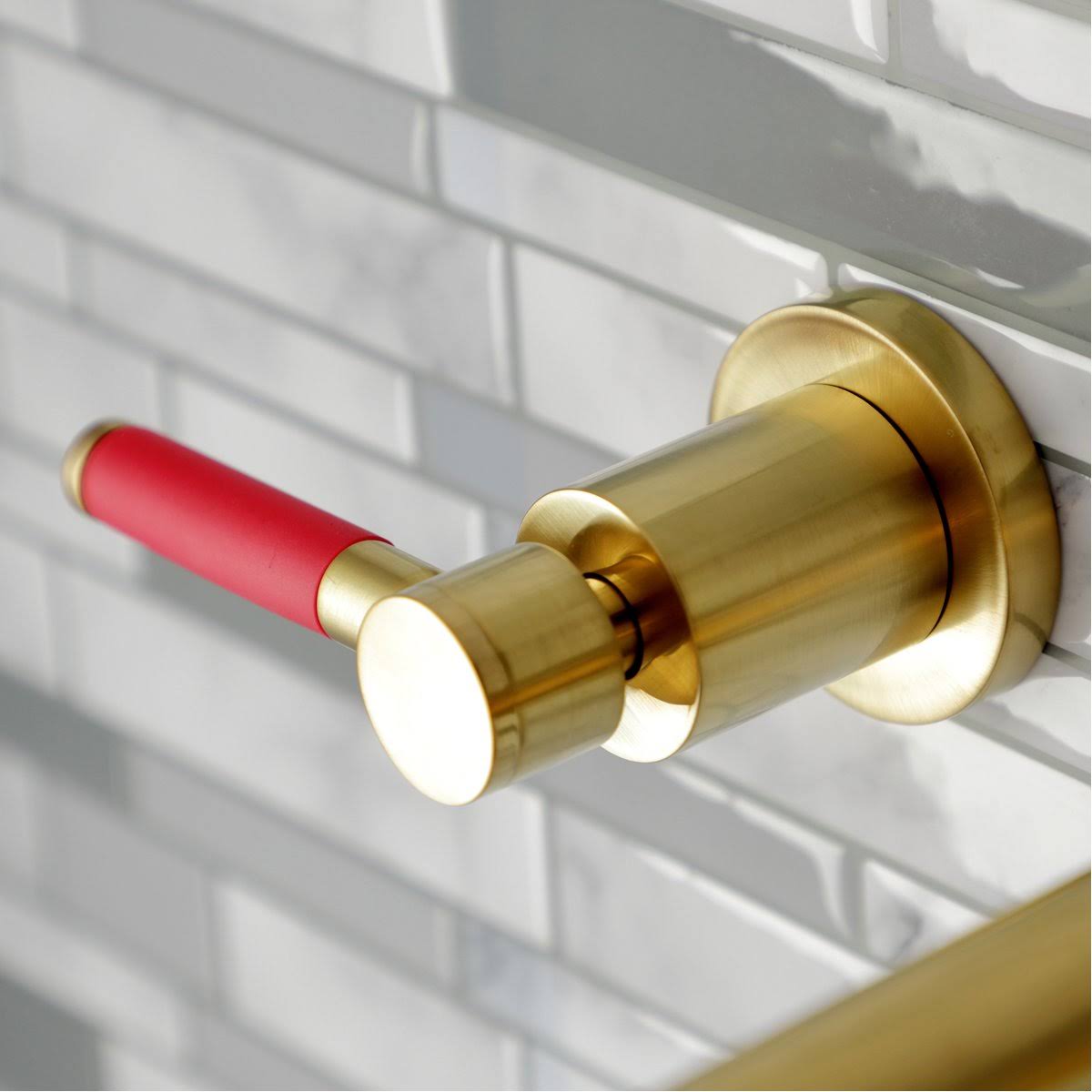 Kingston Brass KS8126DKL Kaiser 2-Handle Wall Mount Bathroom Faucet, Polished Nickel