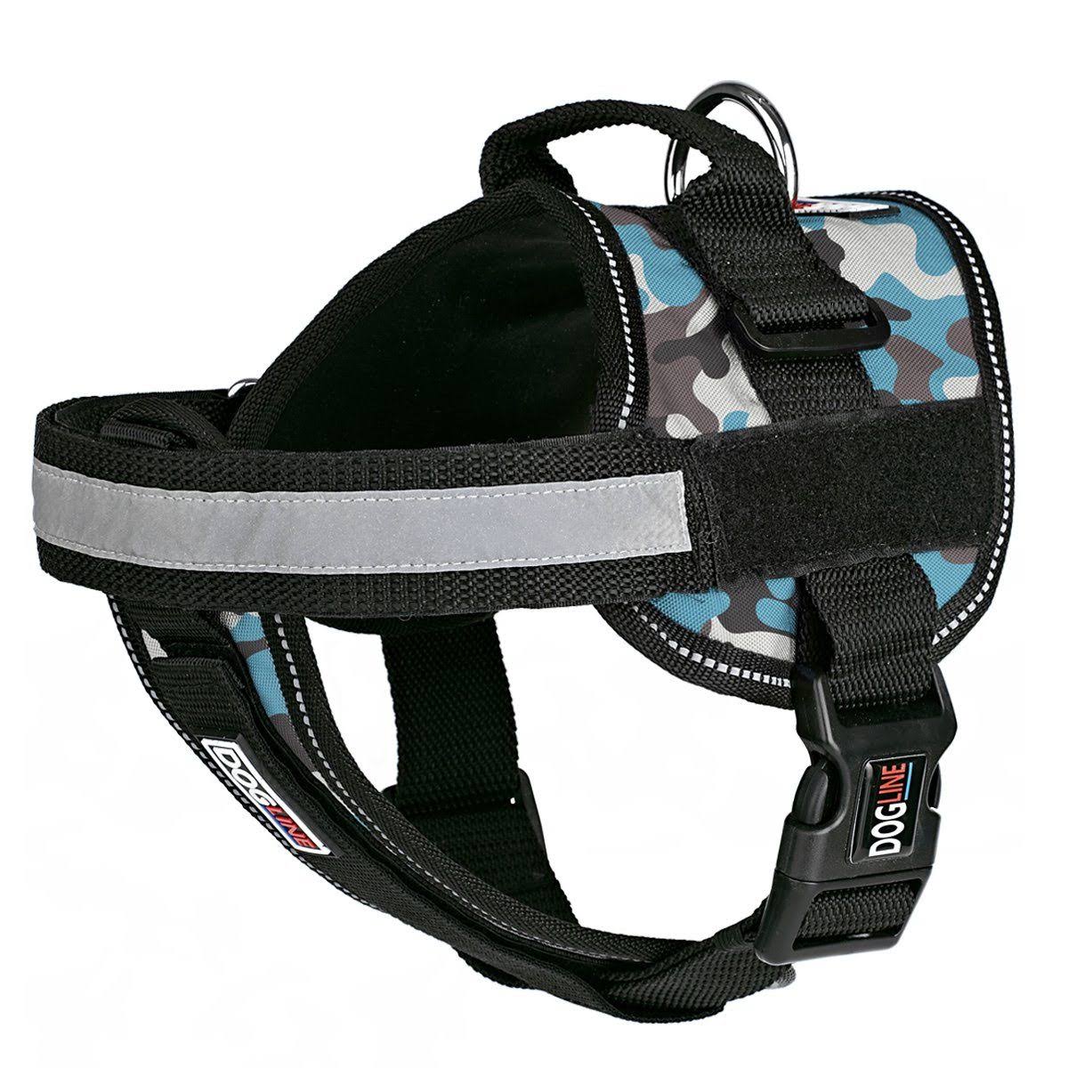 Dogline N0202-22 Unimax Multi Purpose Dog Harness Blue Camo M 22x22-30x22