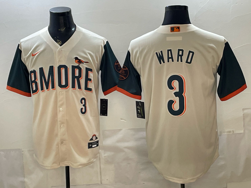 Men's Baltimore Orioles Taylor Ward #3 Cream 2026 City Connect Stadium Jersey