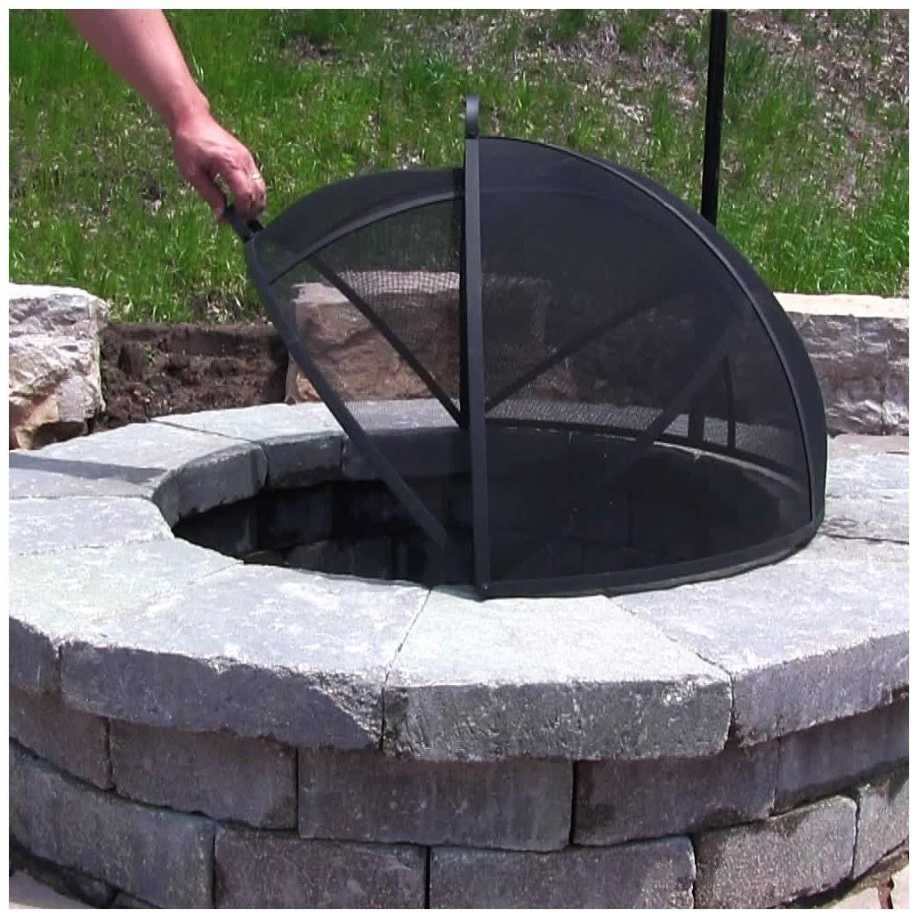 Sunnydaze Easy Access Fire Pit Spark Screen, 40-Inch