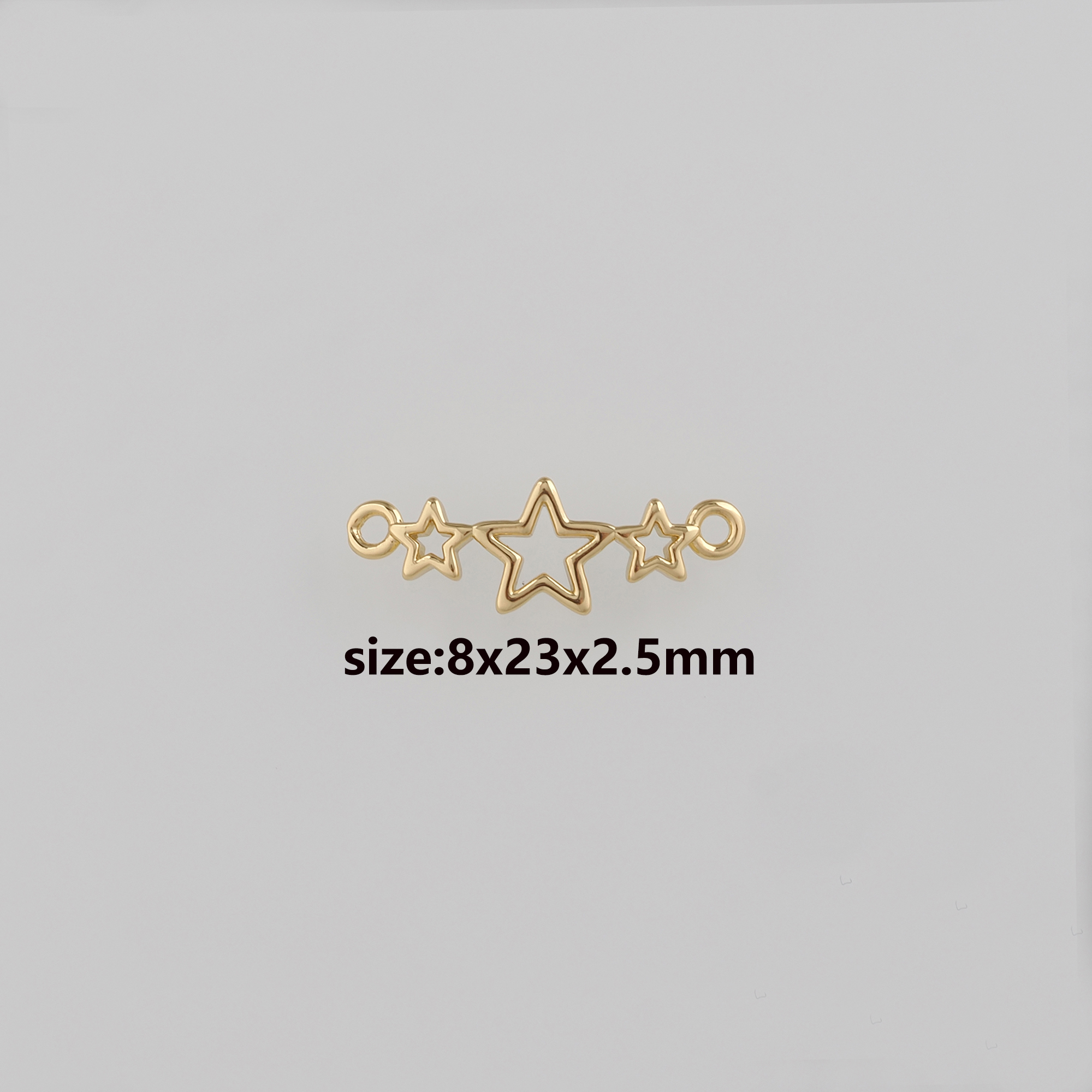 18K Gold Filled Star Connector,Celestial Charm,Star Necklace Bracelet for DIY Jewelry Making Supply