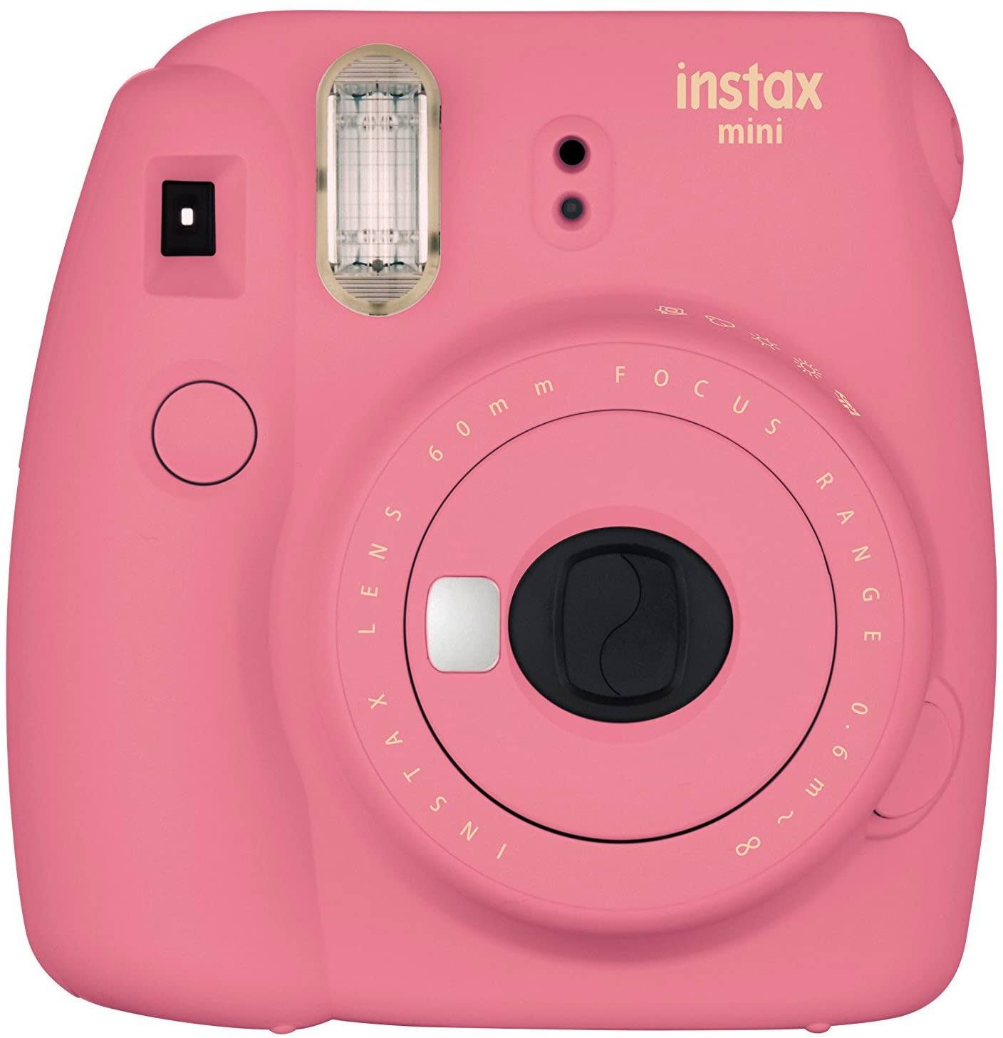 Fujifilm Instax Mini 9 Instant Film Camera - Flamingo Pink - includes Bundle with Case and Film