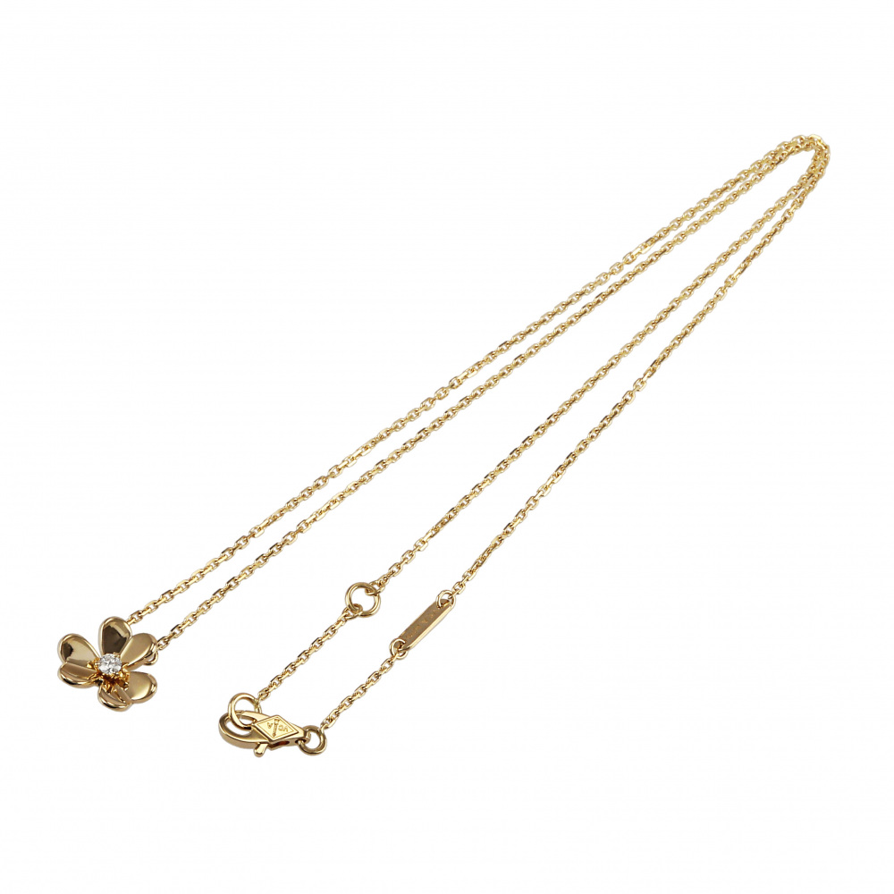 Van Cleef & Arpels Frivole Necklace 18K Yellow Gold Diamond VCARP0J100