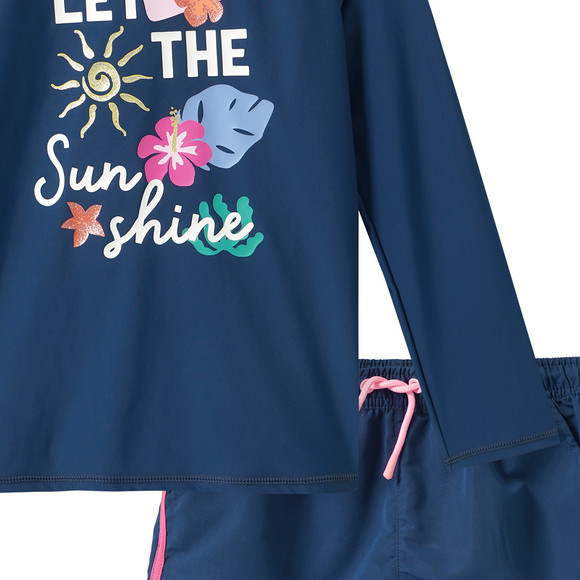 Famy Mädchen UV-Set mit Badeshirt und Shorts UPF40