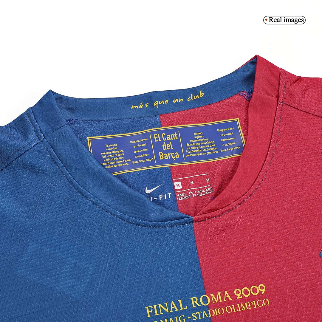 Retro Soccer Jersey Barcelona Home Long Sleeve 2008/09 - UCL Final