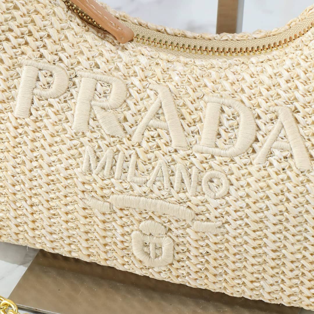 Prada Re Edition Crochet Bag Natural 22Cm