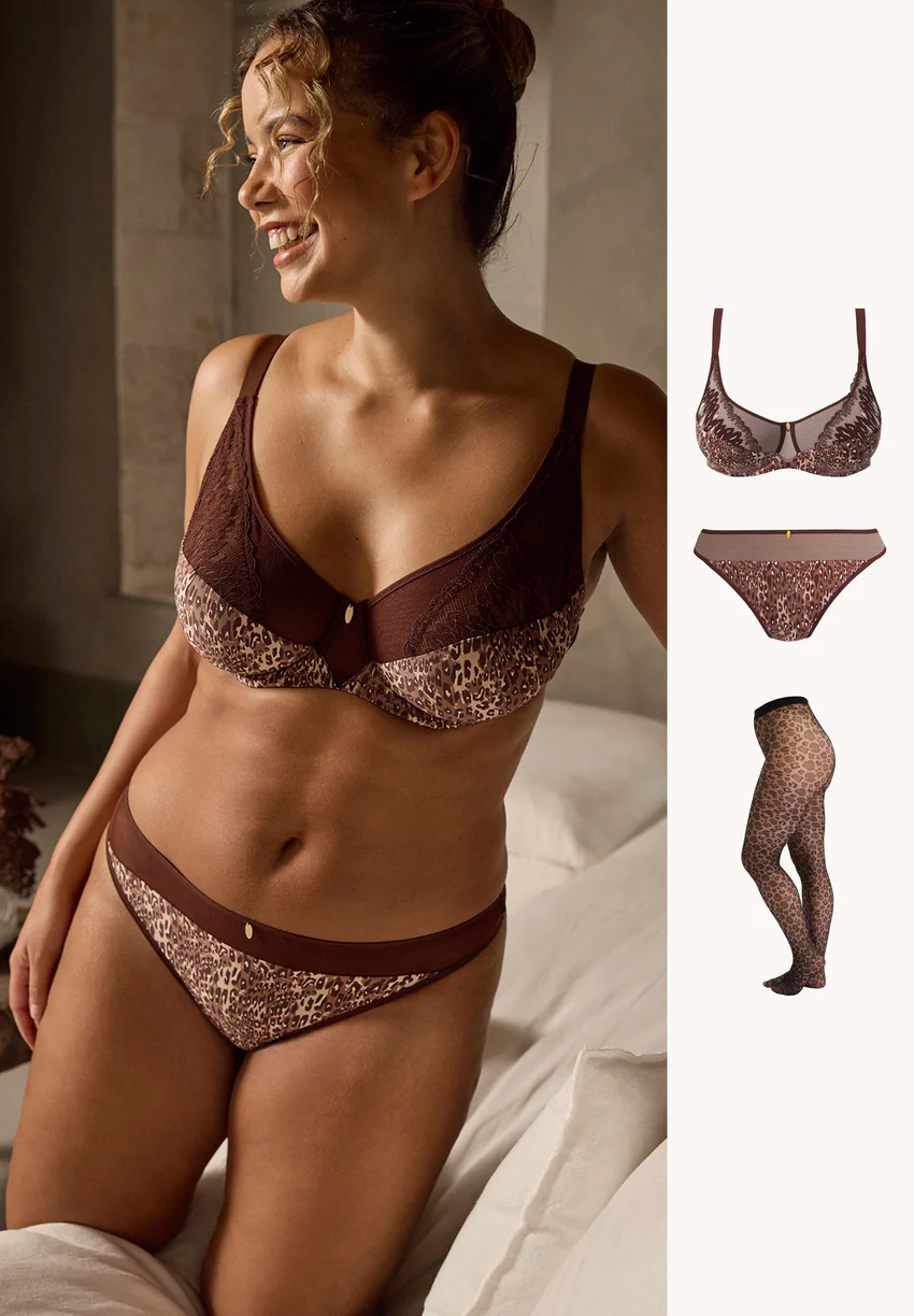 Ensemble Naia avec collant léopard
